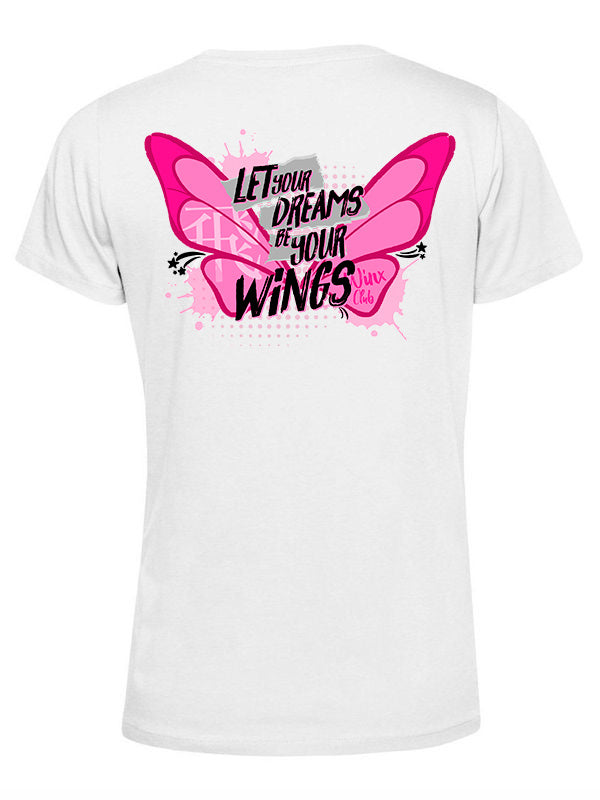 Let your Dreams be your Wings T-shirt con stampa sul retro