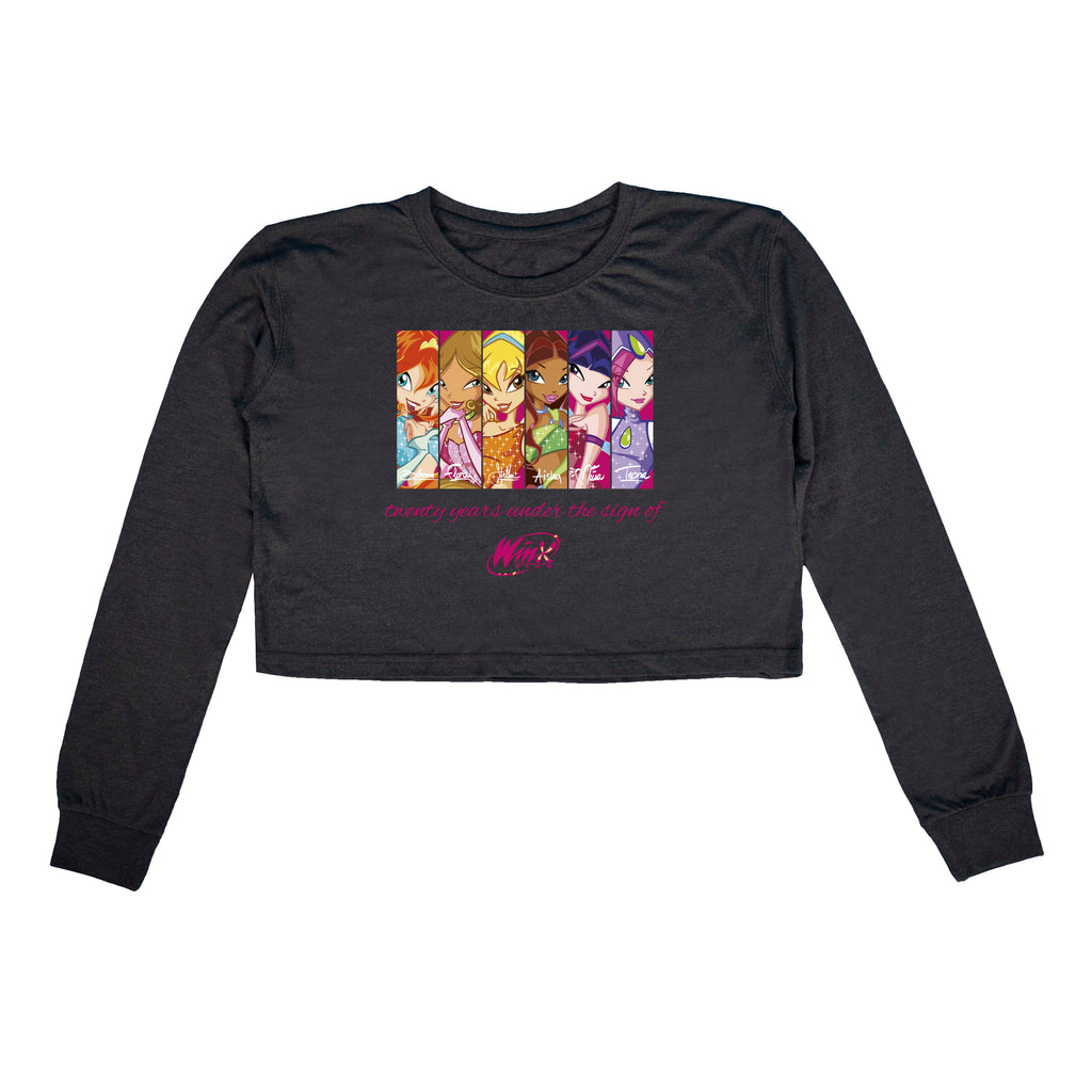 Twenty Years under the sign of Winx! Long Sleeved Cropped T-shirt