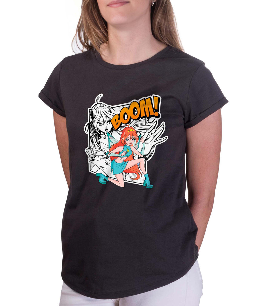 Bloom ComiX pop T-shirt maniche con risvolti