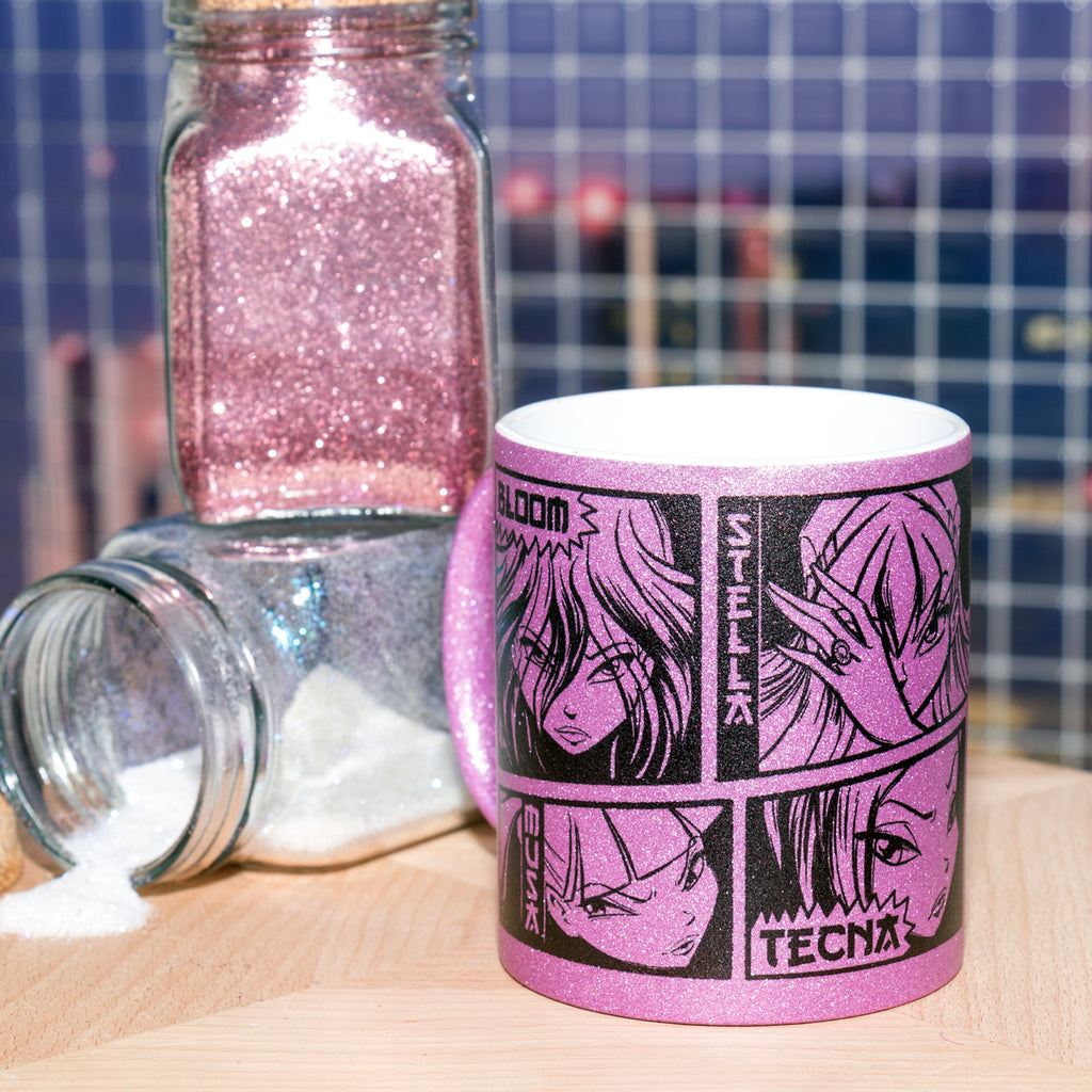 We are the Winx! pink glitter Mug