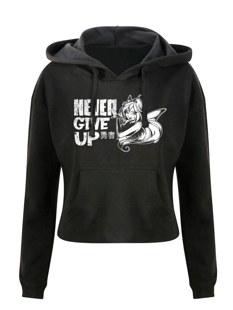 Never give up, Bloom! Cropped Hoodie