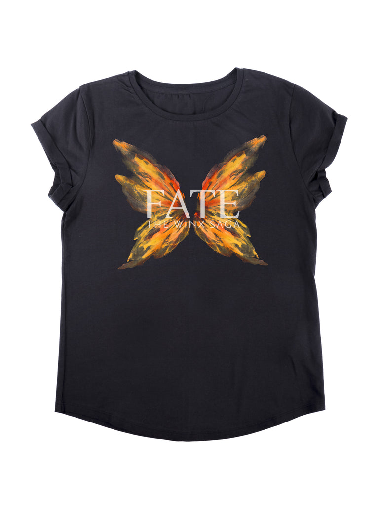 FATE: The Winx Saga - T-shirt Fire Wings maniche con risvolti